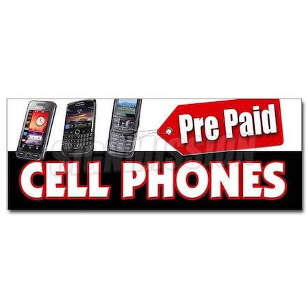 Signmission PREPAID CELL PHONES DECAL sticker calling cards disposable long distance, D-12 Prepaid Cell Phones D-12 Prepaid Cell Phones